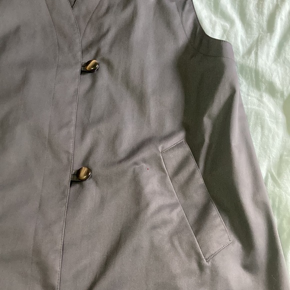 Vintage German Sleeveless blazer trench dress | blue grey colour size 44 - Picture 4 of 6